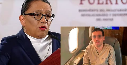 Ovidio Guzmán no fue liberado, cambió medida cautelar: Rosa Icela