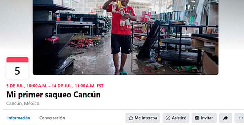 Por Beryl convocan a "Mi primer saqueo" en Cancún; autoridades prometen mano dura