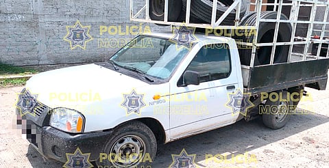 Policía Morelia recupera camioneta de carga robada con violencia