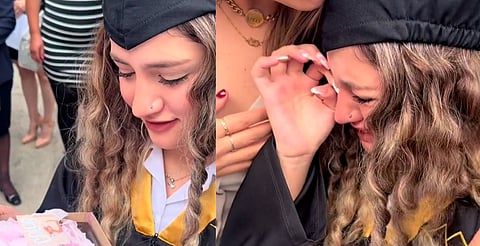 Sus padres fallecieron un año antes de su graduación; con este regalo cayó en lágrimas