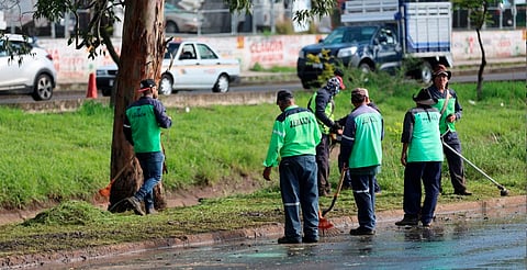Alfonso Martínez y su equipo supervisan, limpian y bachean, poniente de la ciudad