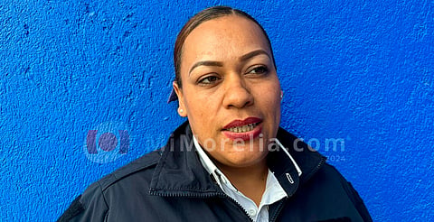 María Ángeles, madre soltera, oficial, y empleada del mes de Policía Morelia