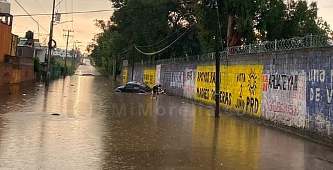 Tarímbaro y Morelia, bajo el agua tras tormenta de este domingo