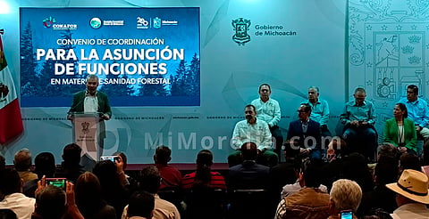 Firman convenio Conafor y Gobierno de Michoacán para la sanidad forestal