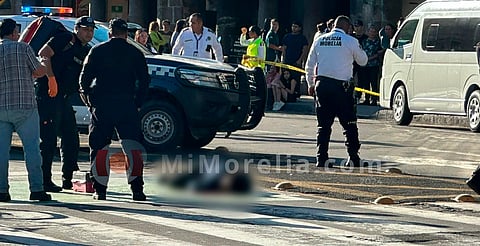 Muerto en Centro Histórico se habría disparado él mismo, reporta Policía Morelia