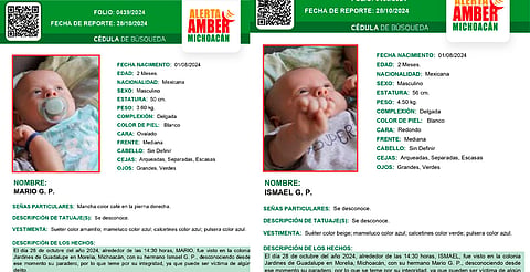 Morelia: buscan a bebés gemelos de dos meses, presuntamente arrebatados de su mamá
