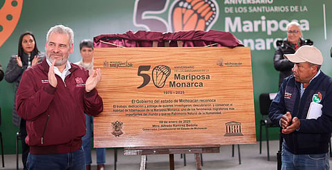 Reitera Bedolla compromiso irrenunciable con la Mariposa Monarca
