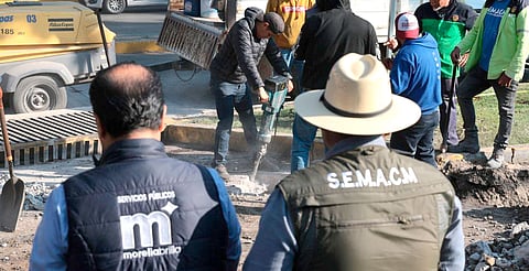 Servicios Públicos Municipales, Obras Públicas y OOAPAS realizan las labores