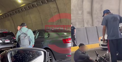 Se registra carambola en túnel de salida a Charo; afecta circulación