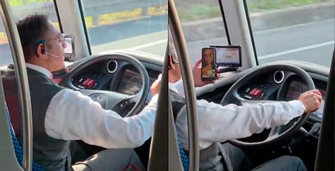 Exhiben a conductor por hacer videollamada mientras manejaba a alta velocidad