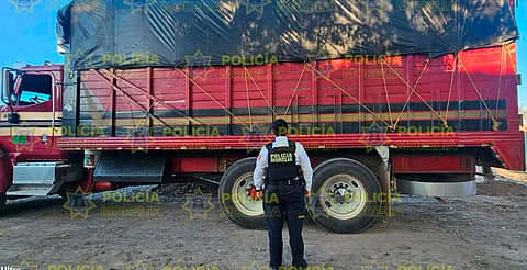 Policía Morelia recupera tractocamión robado en colonia La Morita