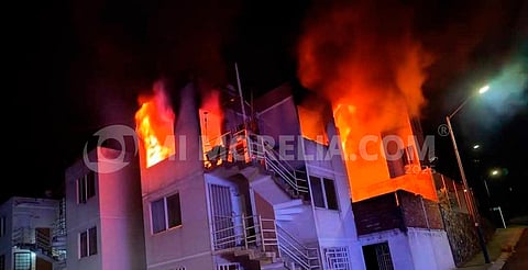 Se incendia por segunda vez departamento en Jardín de la Montaña, Morelia