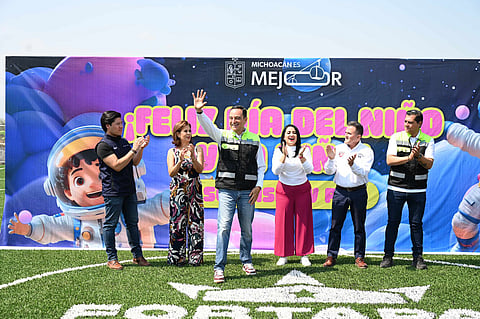 Inauguran cancha de futbol rápido en Zamora gracias a la coordinación entre Carlos Soto y el Gobierno del Estado