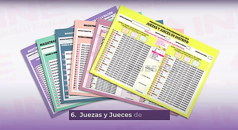Seis boletas de colores recibirás para elecciones judiciales, esto significa cada una