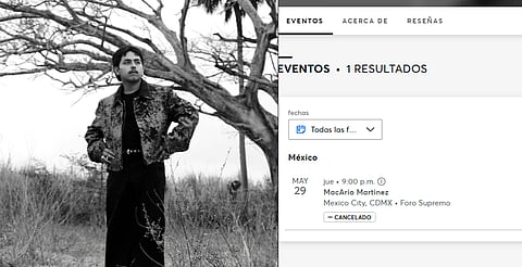 Cancelan concierto de Macario Martínez en CDMX sin previo aviso