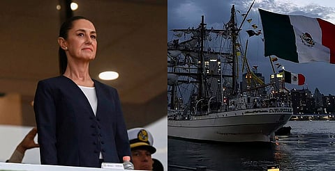 Sheinbaum confirma muerte de 2 marinos tras accidente de la Marina de México en Nueva York