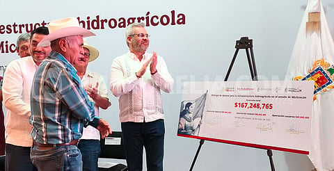 Esto beneficiará a más de 2 mil 500 hectáreas en Michoacán