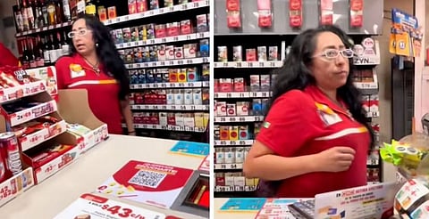 VIDEO: Cajera de OXXO "estalla" contra cliente que abrió producto antes de pagarlo