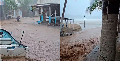 Tormenta Dalila azota costa Michoacana con lluvias e inundaciones