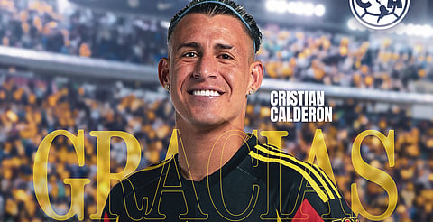 América anuncia salida de “Chicote” Calderón; iría a préstamo al Necaxa