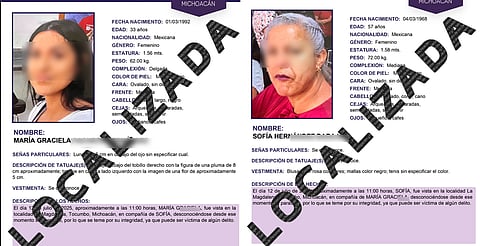 Tras bloqueos, localizan a Sofía y María Graciela, madre e hija desaparecidas en Tocumbo