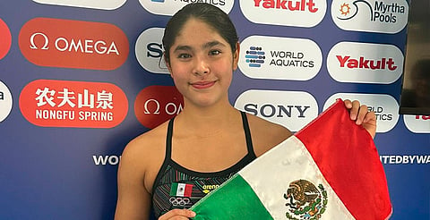 ¡Orgullo mexicano! Con solo 14 años, Mía Cueva ya es de las mejores clavadistas del mundo