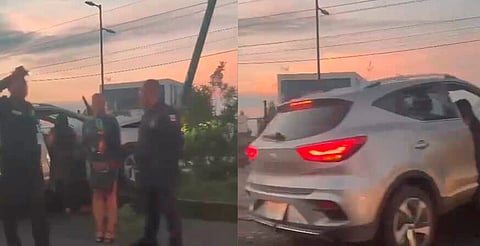 Camioneta choca contra árbol y poste en la Madero Poniente de Morelia