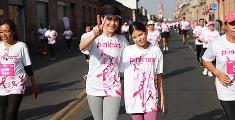Paola Delgadillo agradece solidaridad de Morelia en carrera ‘Pinktate de Rosa’ contra cáncer de mama