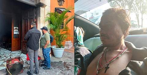 Detienen a sospechoso de incendiar el templo de la Sagrada Familia, en Morelia