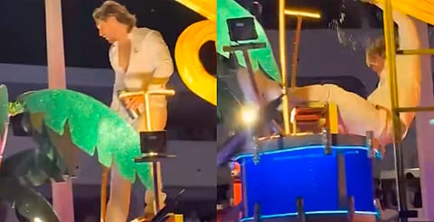VIDEO: Aldo De Nigris cae de plataforma durante Carnaval de Mazatlán