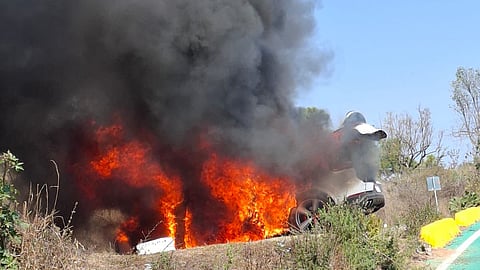 Cointzio: tres vehículos incendiados e indicios balísticos; SSP confirma situación en la zona