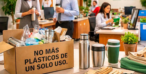 Prohíben plásticos desechables en oficinas de gobierno en Michoacán