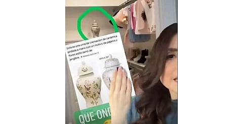 Acusan a Ángela Aguilar de decorar con supuesta urna de cremación cuarto de Inti, hija de Nodal