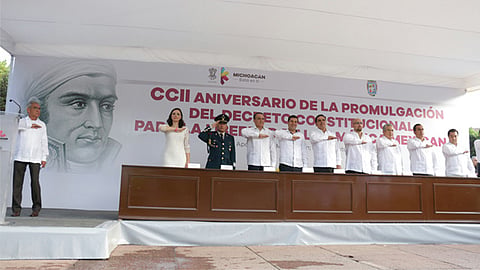 El gobernador michoacano encabezó el evento (Foto: ACG)