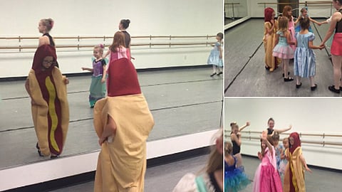 El estudio de baile a donde acude Ainsley organizó “la semana de las princesas” (Foto: @graysonl3)