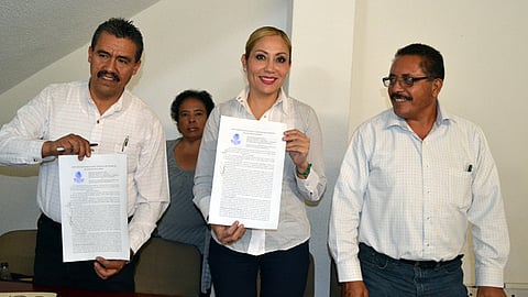 Ricardo Tena Ruiz, secretario general del Sutaconalepmich, reconoció y agradeció las prestaciones otorgadas a los docentes