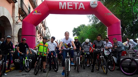 Se dieron cita una gran cantidad de ciclistas morelianos (Foto: Cortesía)