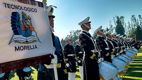 Inaugura Alfonso Martínez el Encuentro estudiantil de escoltas y bandas de guerra del Tec de Morelia