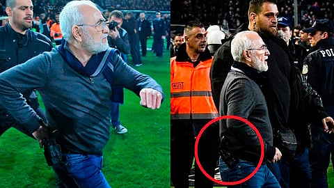 Presidente de club griego invade partido armado con una pistola