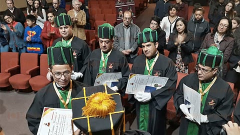 Fue condecorado el el magistrado presidente del TEEM, Omero Valdovinos Mercado (Foto: Andrea Bocanegra)
