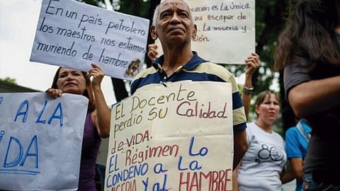 La agencia EFE, manifestó que las manifestaciones llegaron con balazos (Foto: @jguaido)