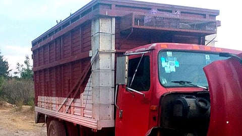 El camión fue ubicado a la altura de la comunidad de Los Tanques (Foto Cortesía)