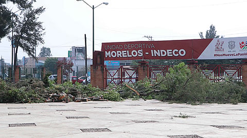 Suspenden acceso a Unidad Deportiva Morelos-Indeco (Foto Cortesía)