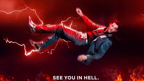 "Nos vemos en el infierno", es el aviso en el póster oficial de Netflix (Foto Twitter: @LuciferNetflix)