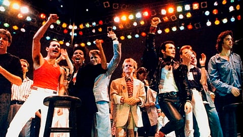 Queen fue la banda que rompió con todo ese mítico día (Foto: Fotograma/YouTube)
