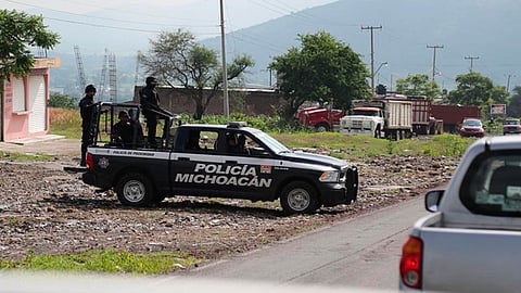 Los agentes policiales realizaban labores operativas (Foto: @MICHOACANSSP)