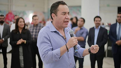 Estuvo presente en la convivencia con todas las y los empleados de las dependencias que forman parte de la Secretaría de Gobierno (Foto Cortesía)