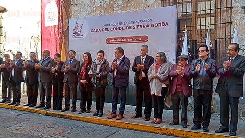 El alcalde expuso que se acondicionaron oficinas alternas para resguardar la seguridad de los empleados mientras restauran el edificio (Foto: MiMorelia.com)