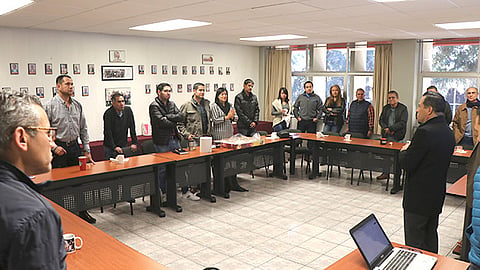 Autoridades dieron la bienvenida al personal (Foto Cortesía)