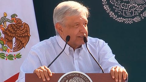 El presidente inauguró en Pénjamo un cuartel de la GN (Foto: Andrés Manuel López Obrador)